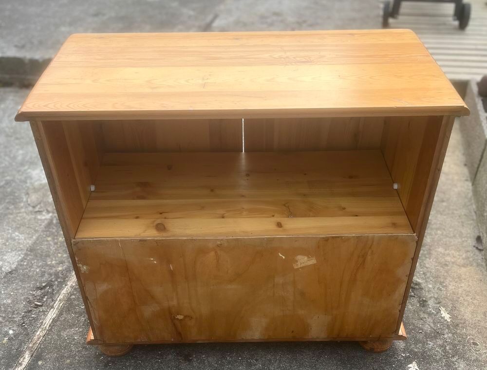 Commode meuble bas en bois massif style rustique €" rangement TV / entr&eacute;e Meubles