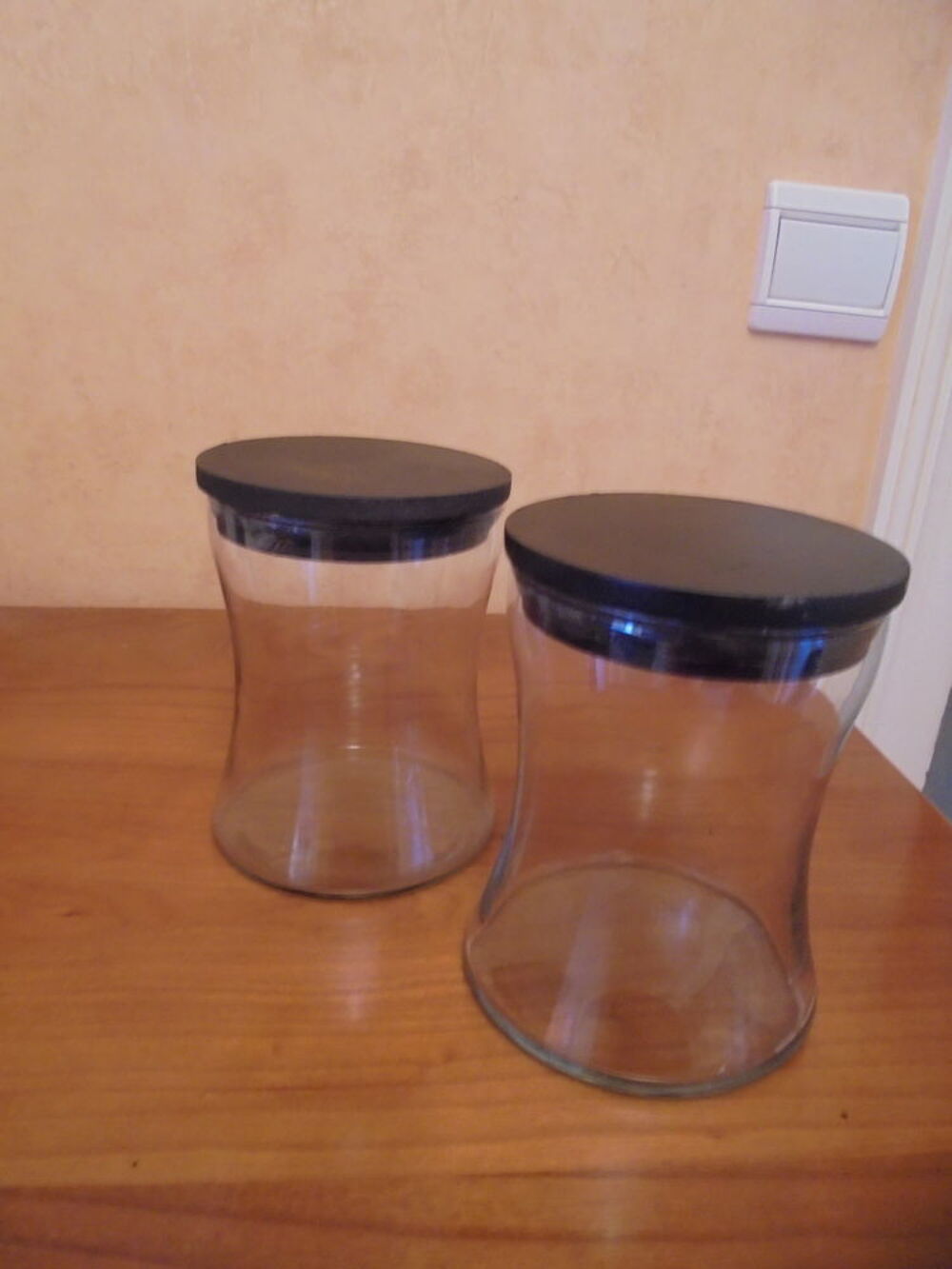 Pots en verre x 2 (75) Cuisine