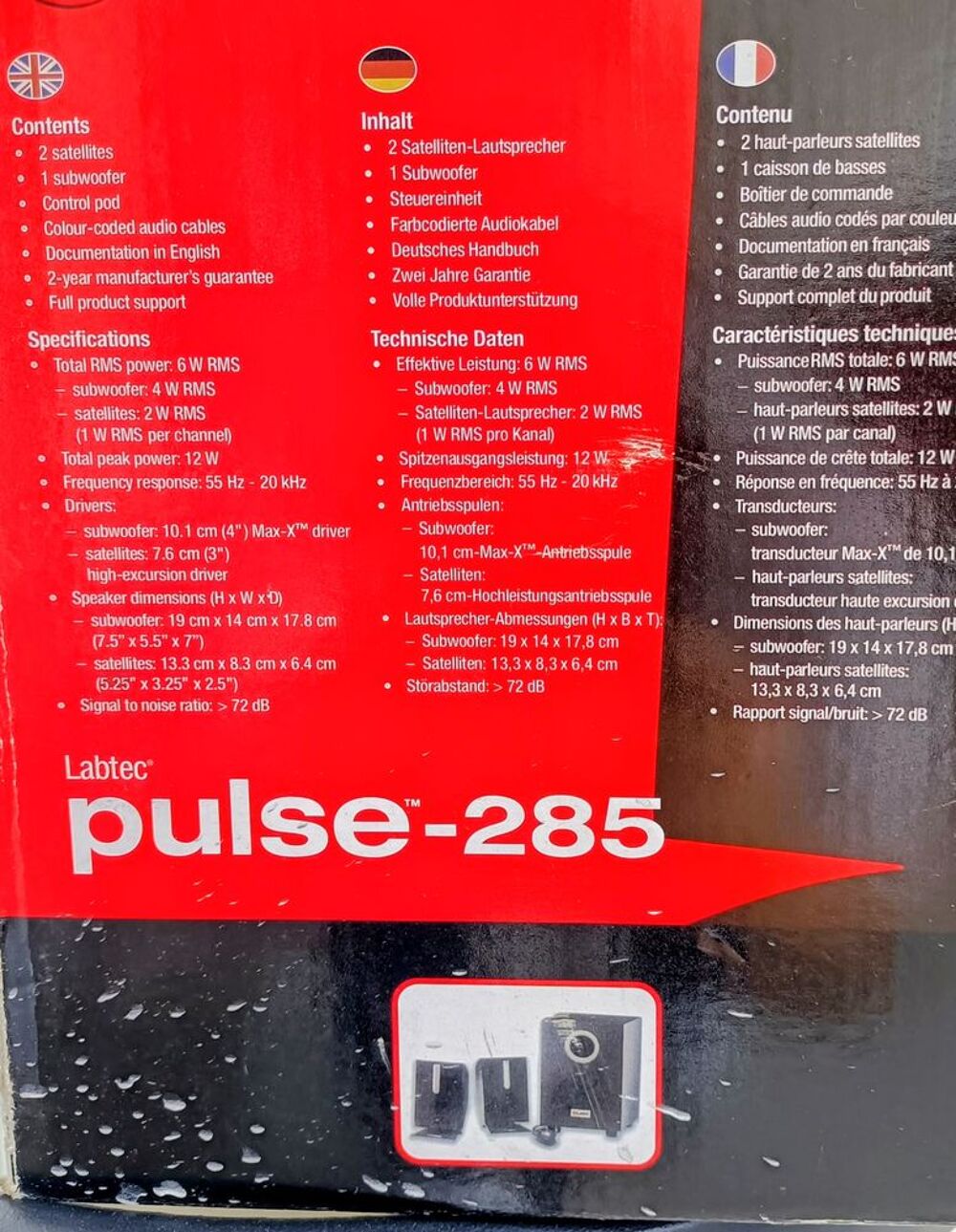 Syst&egrave;me audio Labtec Pulse-285 2.1 ? Enceintes satellites + Audio et hifi