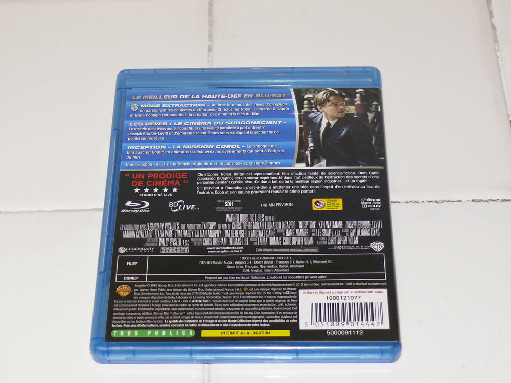 Blu-ray : &quot;Inception&quot; DVD et blu-ray