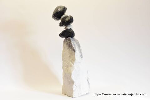 Sculpture en Marbre Blanc et Noir- Statue D�coration Jardin 1900 Dijon (21)