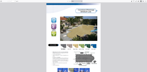 Bche d'hivernage piscine enterre 500 Le Castellet (83)