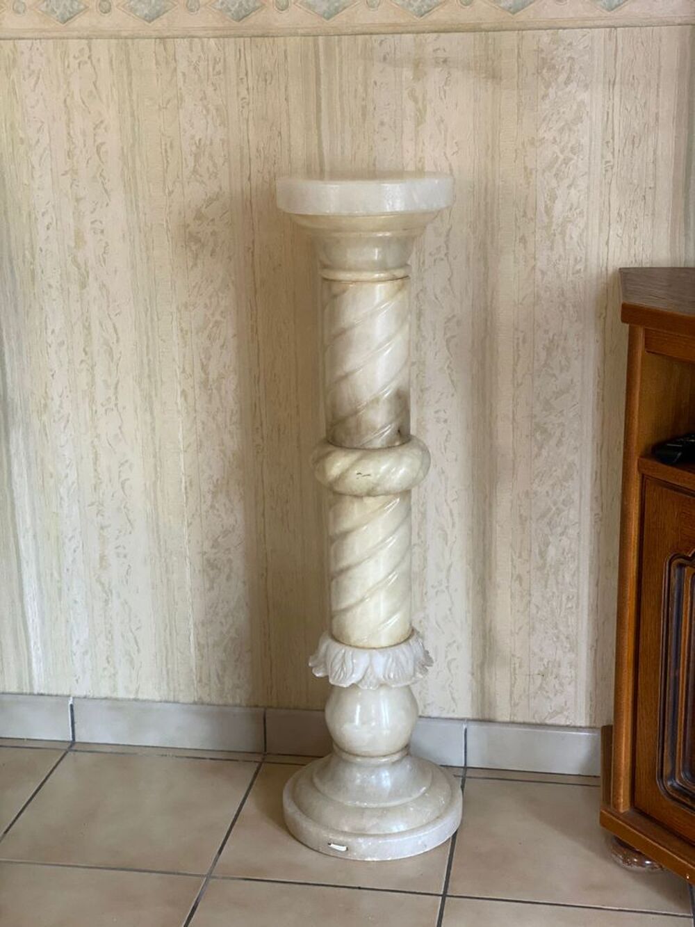 Colonne en marbre blanc Décoration