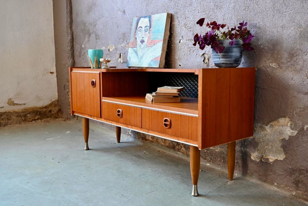 Enfilade vintage scandinave meuble bas t&eacute;l&eacute; tv hifi Meubles