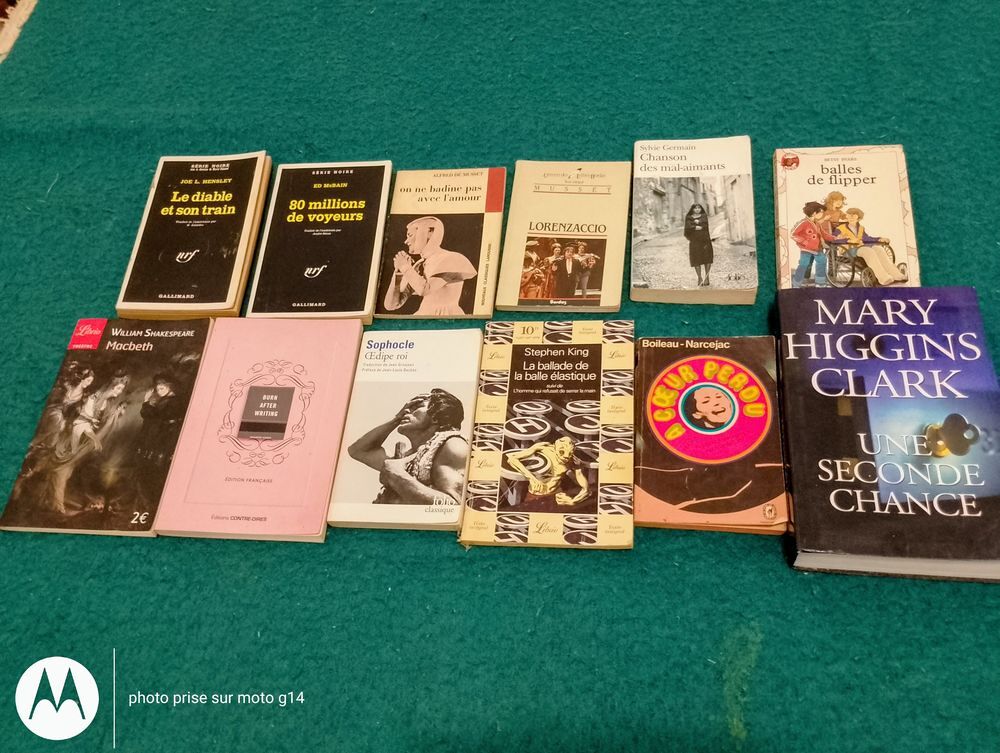 Livres, romans, divers, vendus en lots de 5, au choix Livres et BD