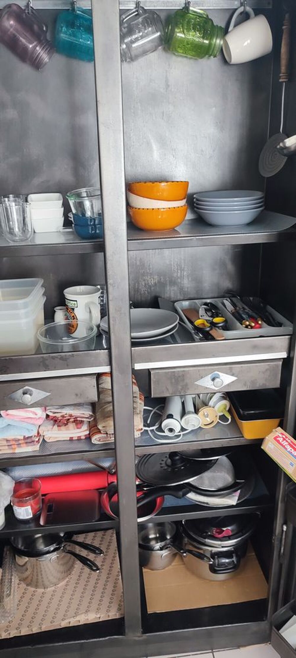 Meuble ann&eacute;e 50 m&eacute;tal vintage cuisine salle a manger Meubles
