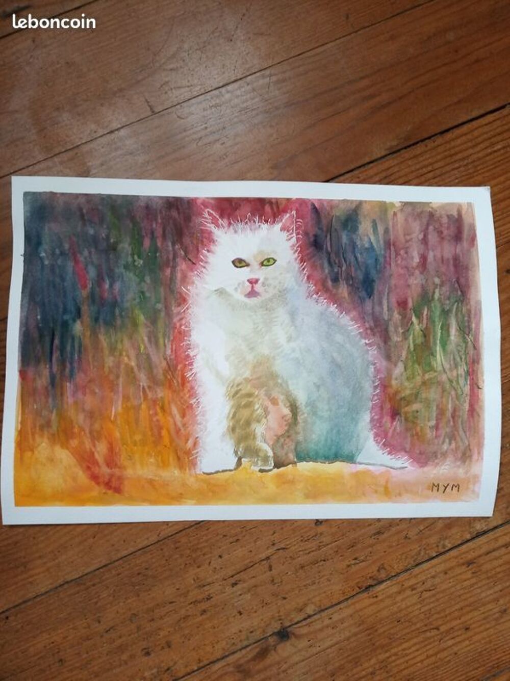 AQUARELLE CHATS Dcoration