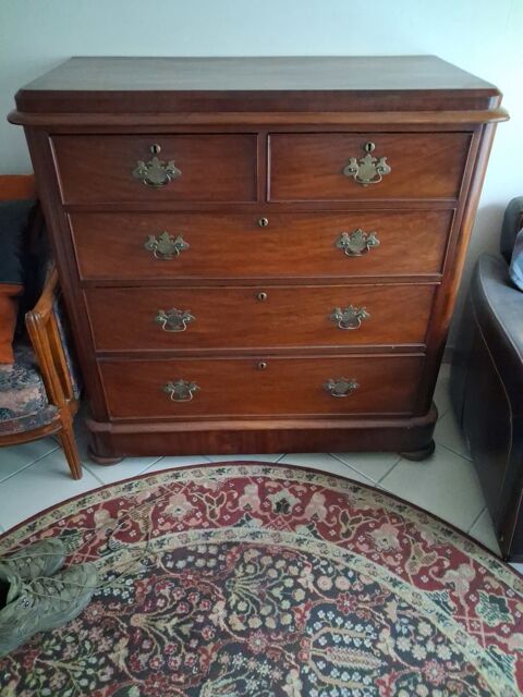 Superbe commode XIXème siècle en acajou 890 Plonéour-Lanvern (29)