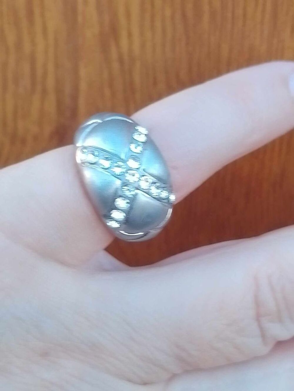 Bague Boule Fantaisie en Taille Size 16 avec Strass - Neuve Bijoux et montres