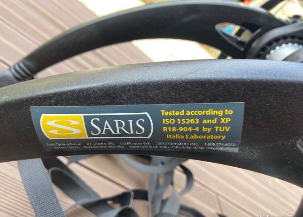 Porte v&eacute;los (x2) Saris pour hayon Vélos