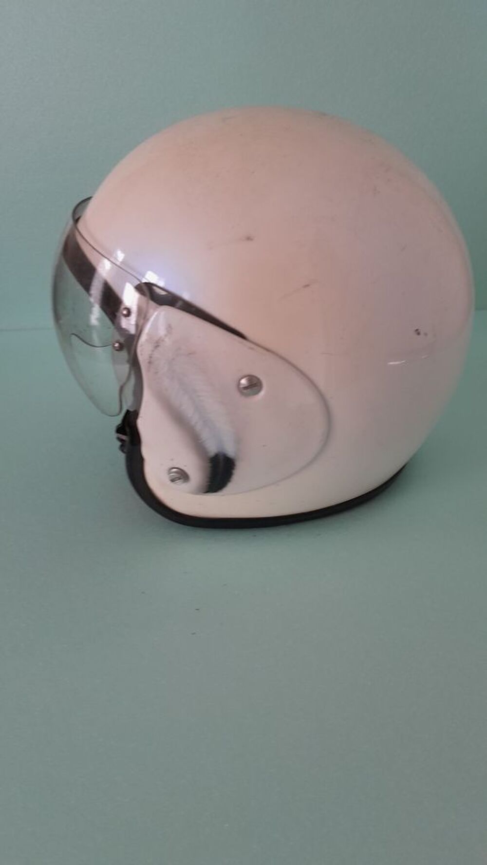 Casque de Moto Blanc . Sports