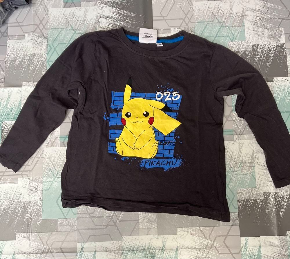 T-shirt manches longues Sonic Pikachu 5 ans Vêtements enfants