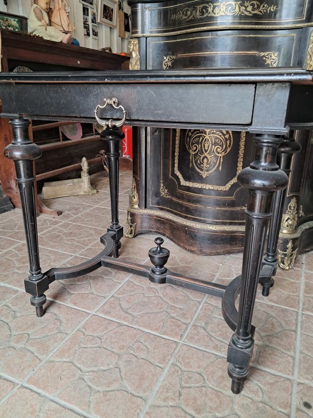 Bureau Napol&eacute;on III ancien, en bois noirci Meubles