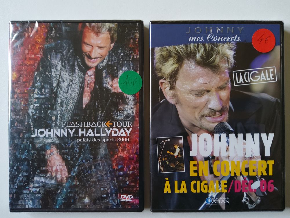 JOHNNY HALLYDAY en 2 concerts neufs DVD et blu-ray