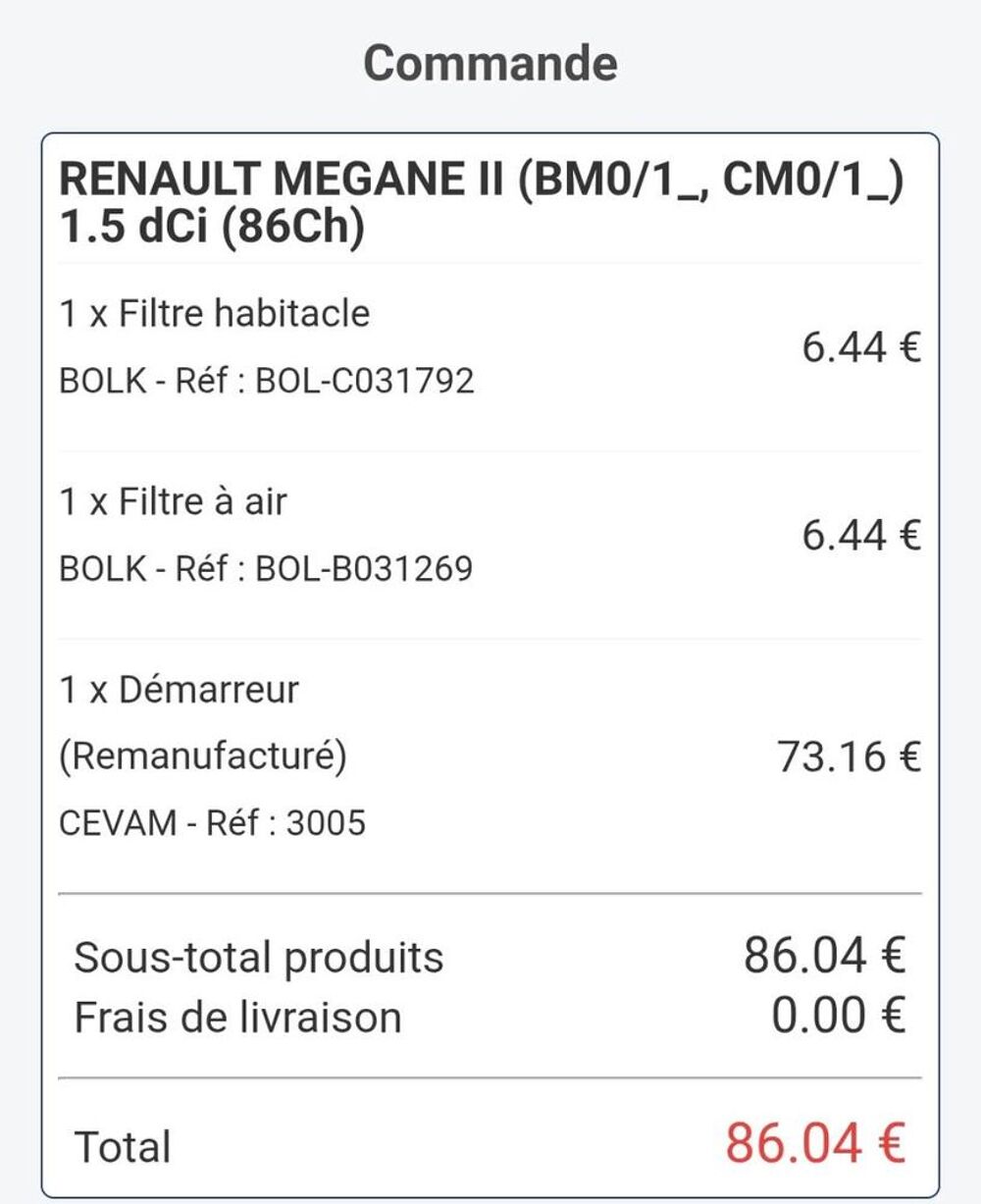 M&eacute;gane II MEGANE II 1.5 dCi 85 AIR 2007 occasion 83300 Draguignan