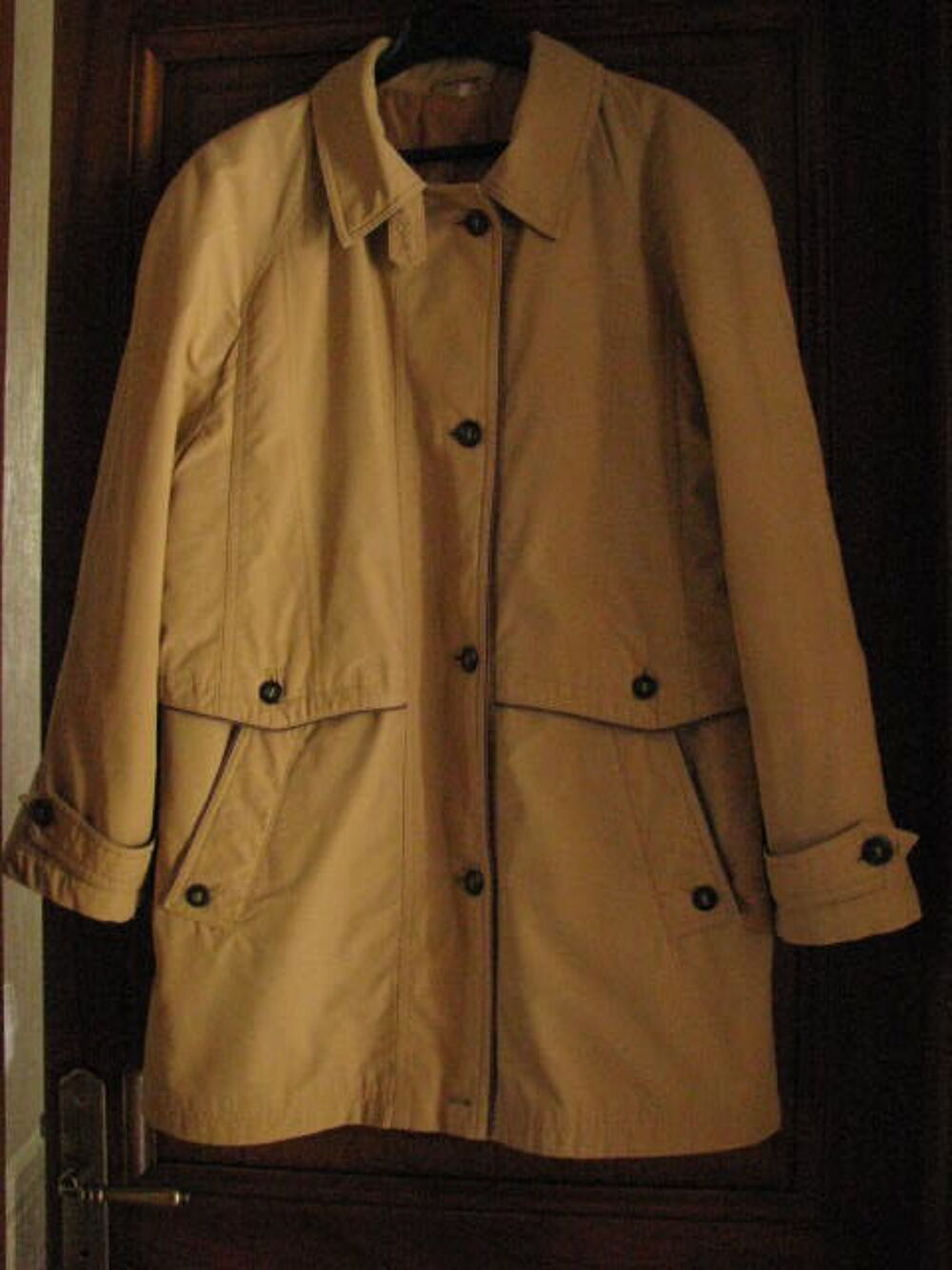 Imperm&eacute;able 3/4 femme ocre Vêtements