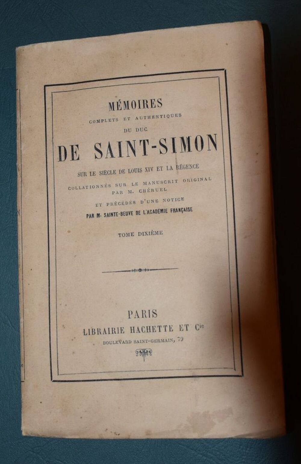 M&eacute;moires de Saint Simon ? Louis XIV et la r&eacute;gence. 1872 Livres et BD