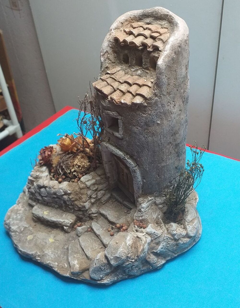 Pigeonnier d&eacute;coratif en pierre reconstitu&eacute;e Hauteur 30 cm Jardin