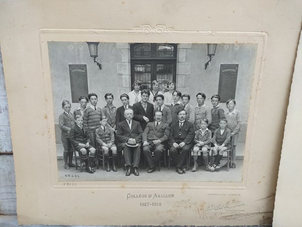 4 Photographies du Coll&egrave;ge d'Avallon des Ann&eacute;es 20 &agrave; 40 