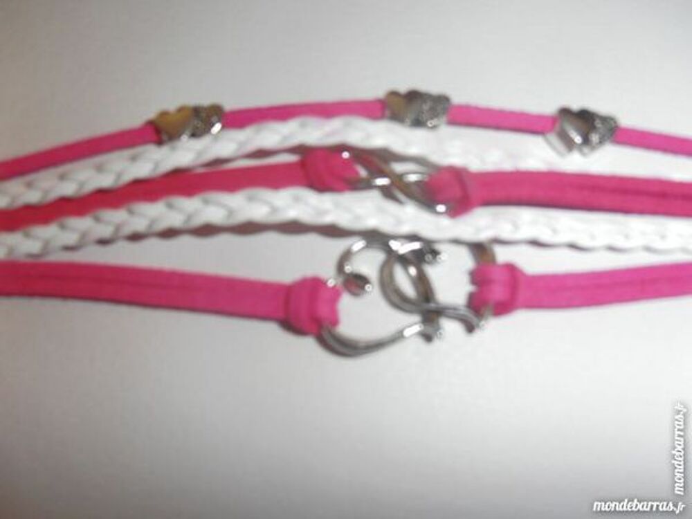 5 bracelets en un (rose) (28b) Bijoux et montres