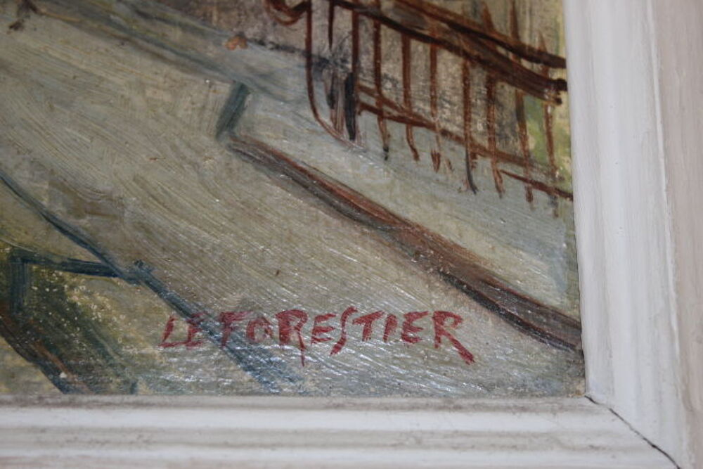 peinture &agrave; l'huile de Le forestier Décoration