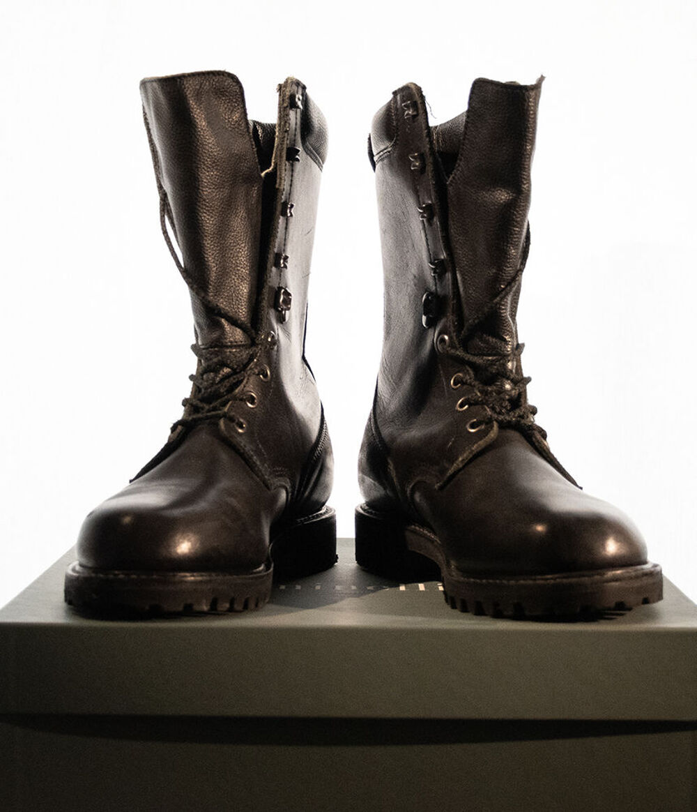 Bottes noires en cuir Chaussures