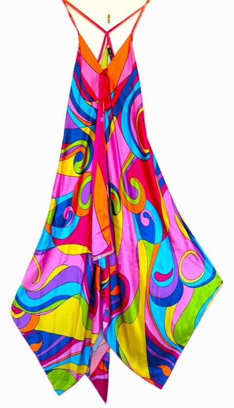 sublime robe longue asymetrique en soie marque un amour de p 99 Cannes (06)