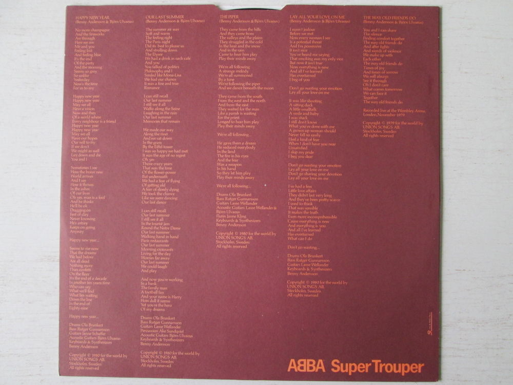 Abba Super Trouper CD et vinyles