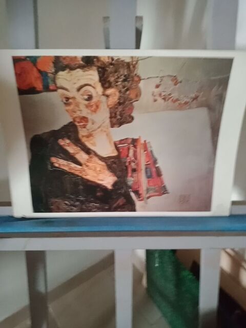 Lot de 4 belle affiche Egon Schiele brillante dimensions 50 Nice (06)