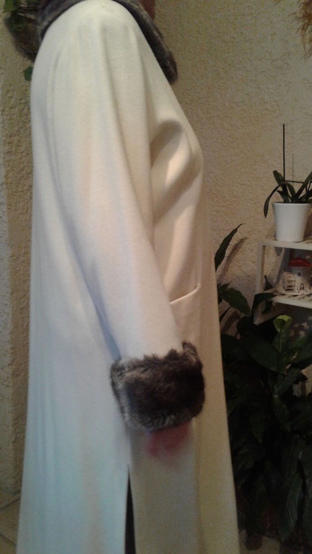 Manteau blanc 100 % cachemire Vêtements