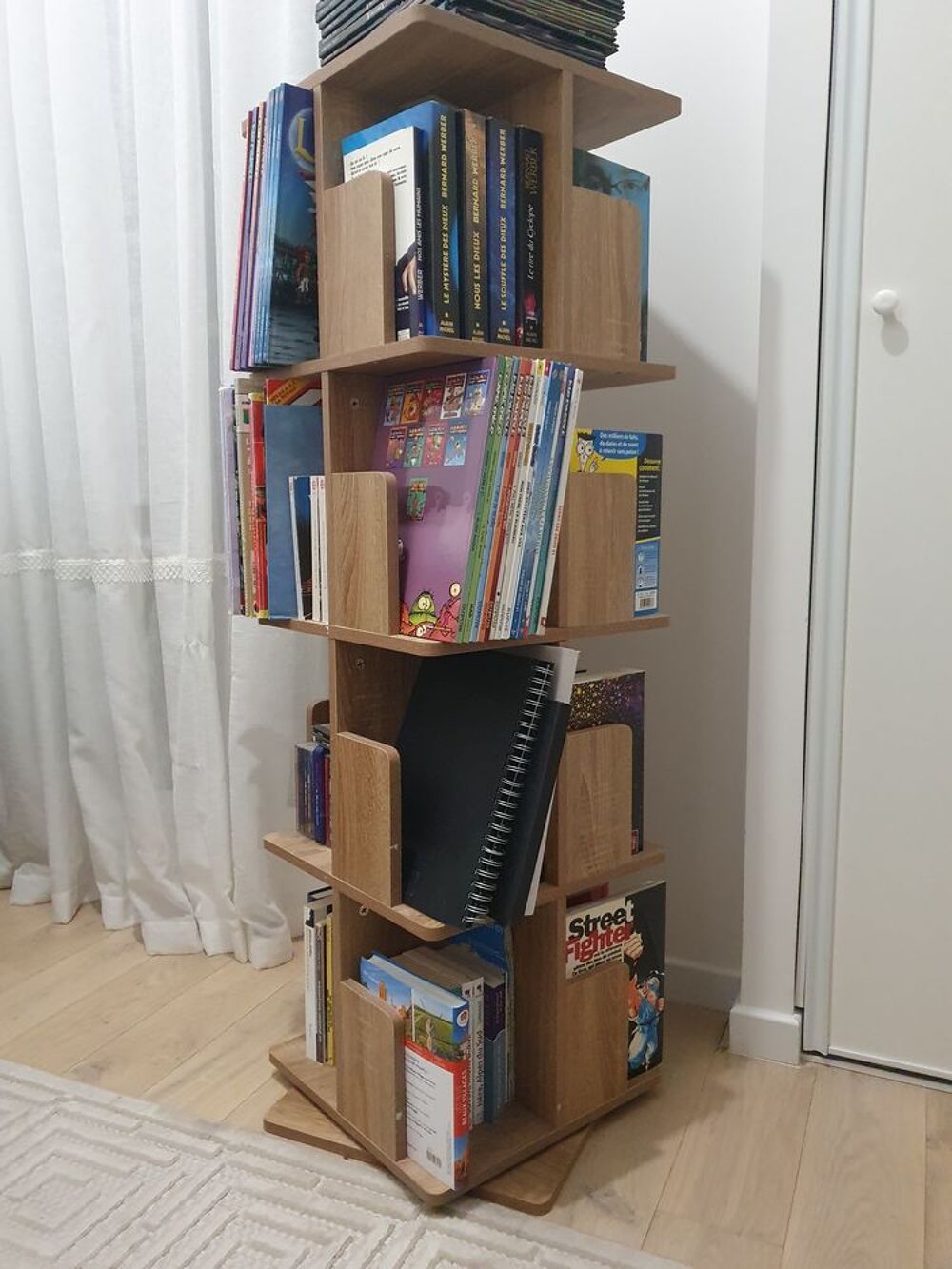 Biblioth&egrave;que 4 &eacute;tages rotative 360&deg; Meubles