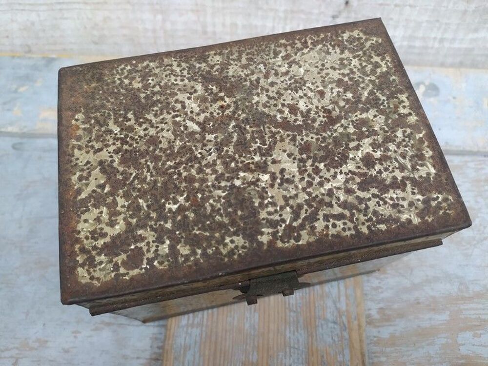 Ancienne Boite T&ocirc;le Coffre Style Boite Biscuits Publicitaire 