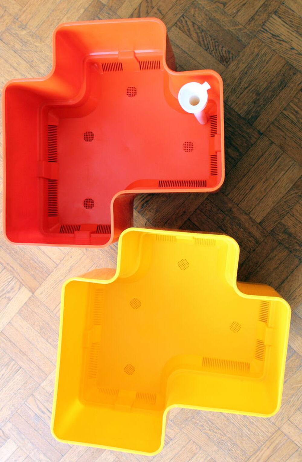 Jardini&egrave;res puzzle VASTILL orange et jaune, design 70 Jardin