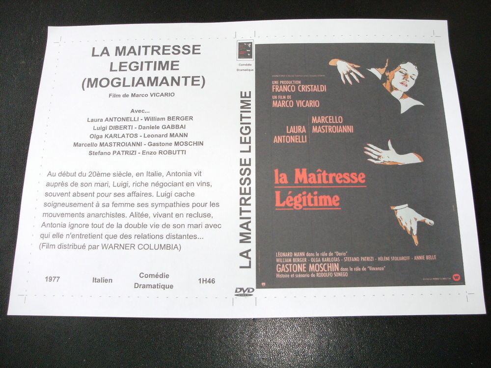 Film : " La maitresse legitime" DVD et blu-ray
