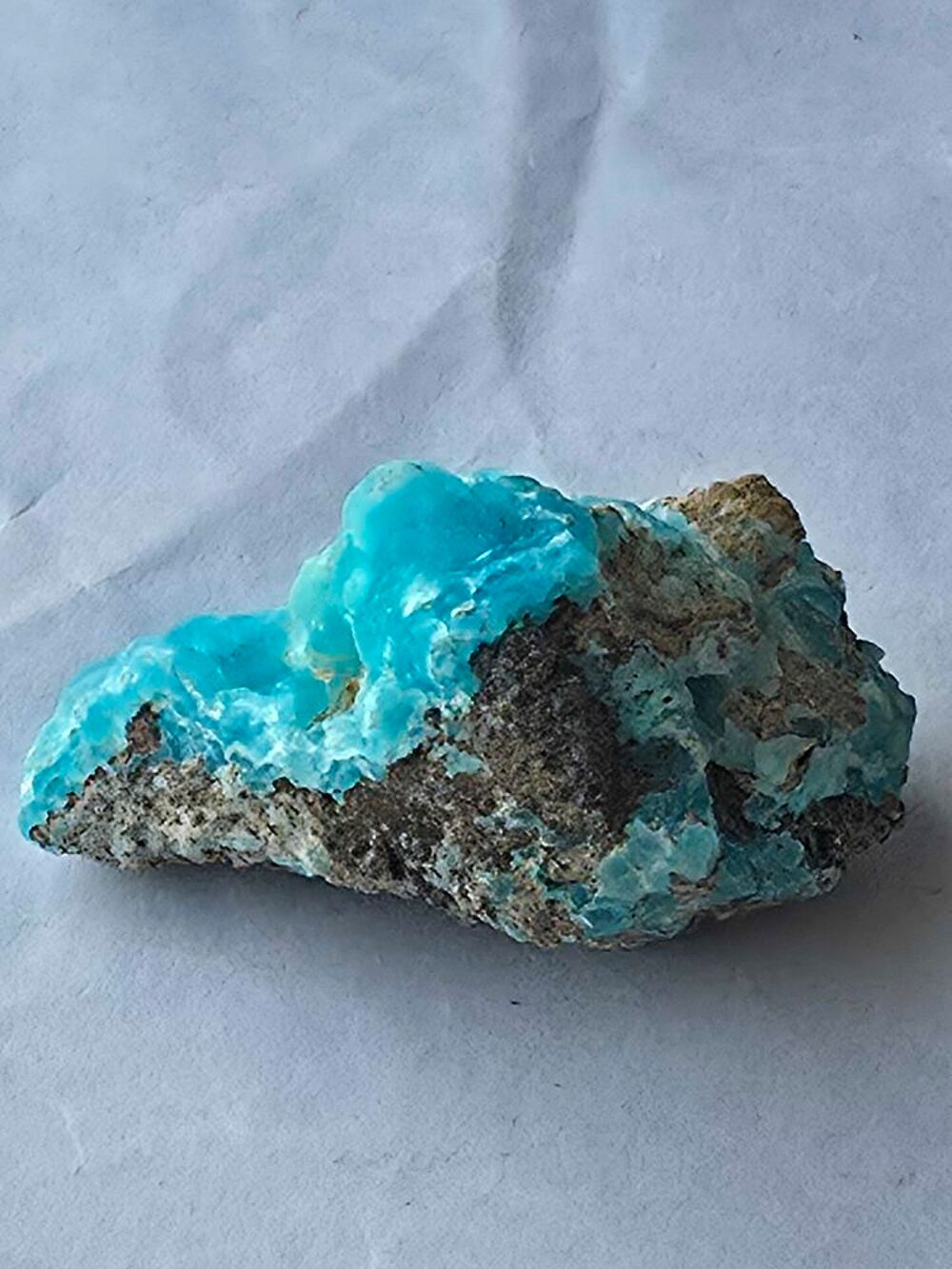 Magnifique H&eacute;mimorphite Bleue Mamelonn&eacute;e sur Matrice-RDC 18g 