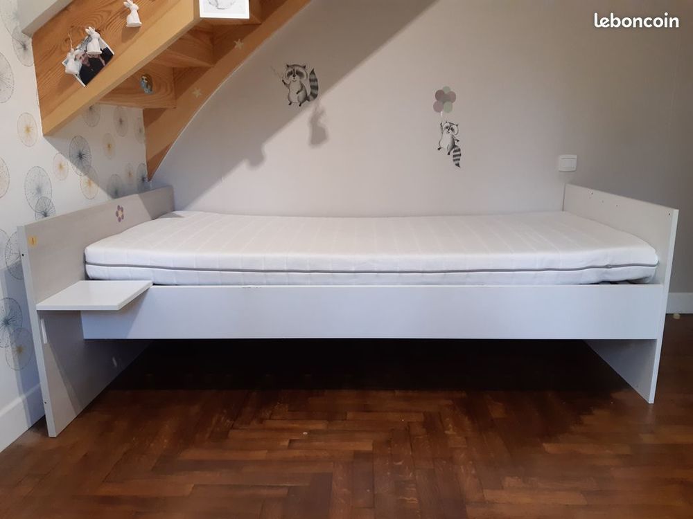 Lit b&eacute;b&eacute; &eacute;volutif MALOU complet + lit en 90 Mobilier enfants