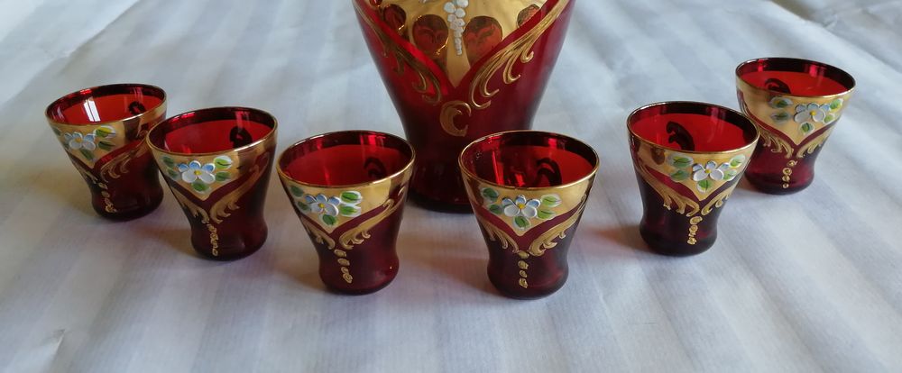 service &agrave; liqueur Murano Décoration