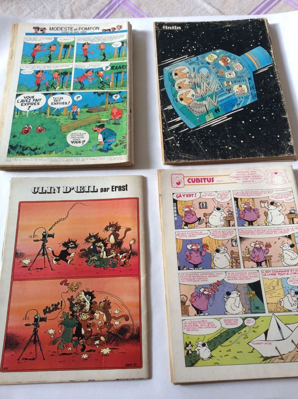 Tintin hebdomadaire 18 nos 1965/70/80/85 bon &eacute;tat Livres et BD