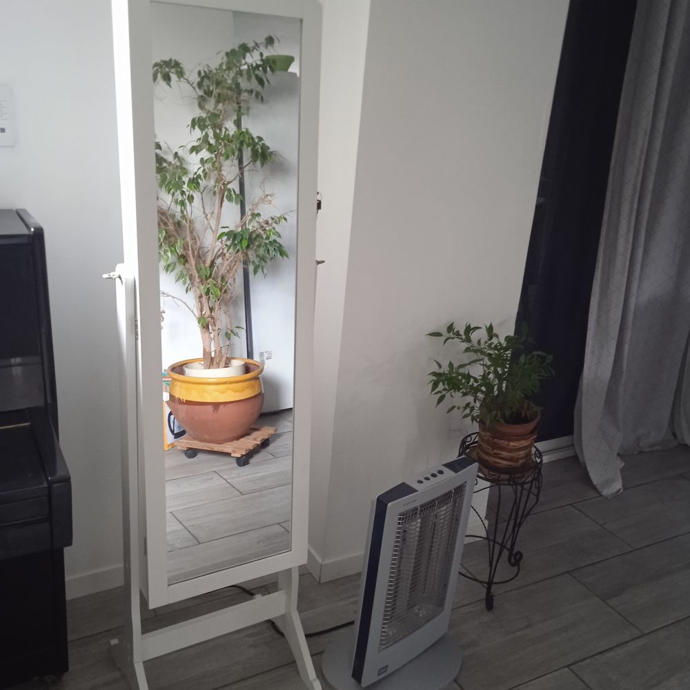 psych&eacute;e blanc bois armoire &agrave; bijoux super &eacute;tat Décoration