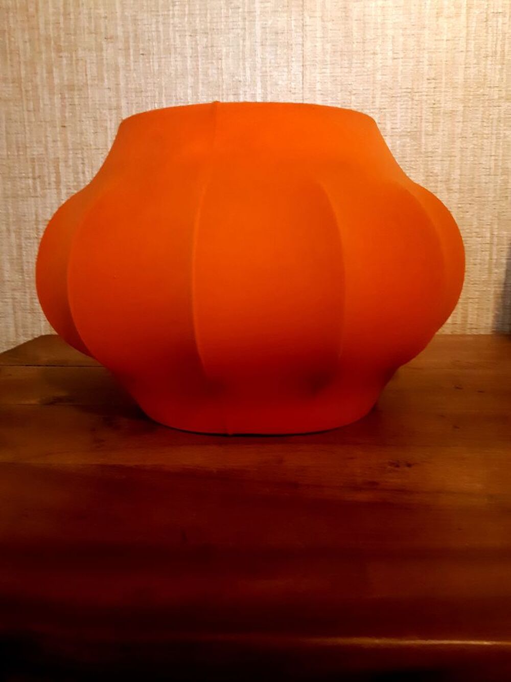 Abat-jour Orange -Vintage l'ann&eacute;e 70 Décoration