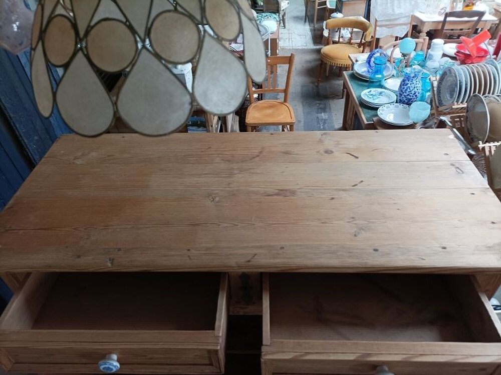 Meuble buffet bois massif portes tiroirs naturel patin&eacute; dpm Meubles