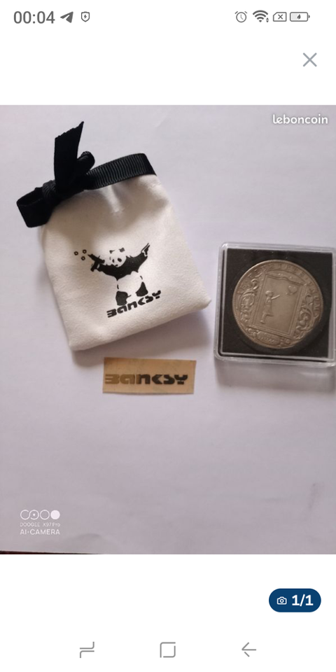 Pi�ce de monnaie reproduction Banksy petite fille au ballon 30 Metz (57)