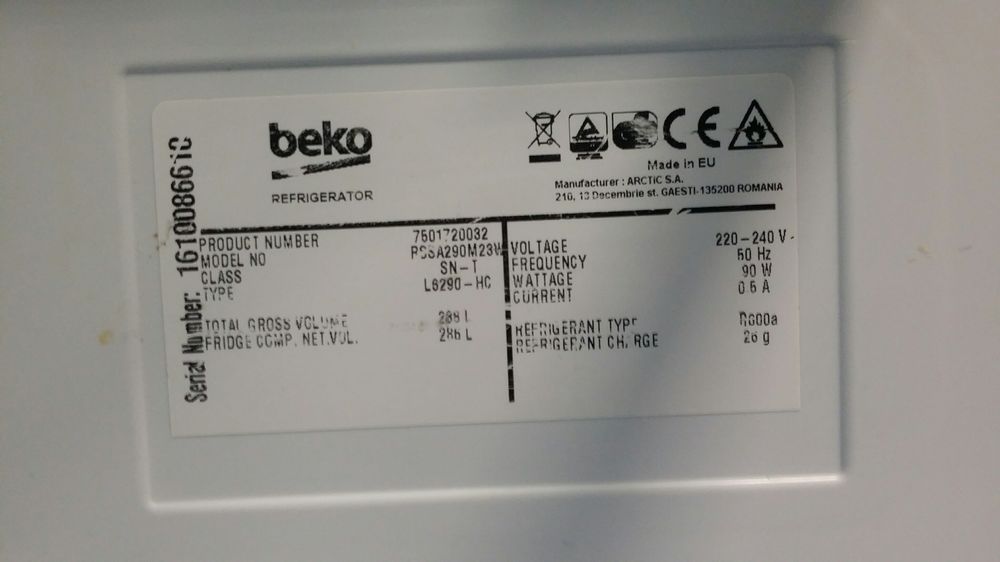 r&eacute;frig&eacute;rateur 200 litres de marque BEKO, sur Nice Electroménager