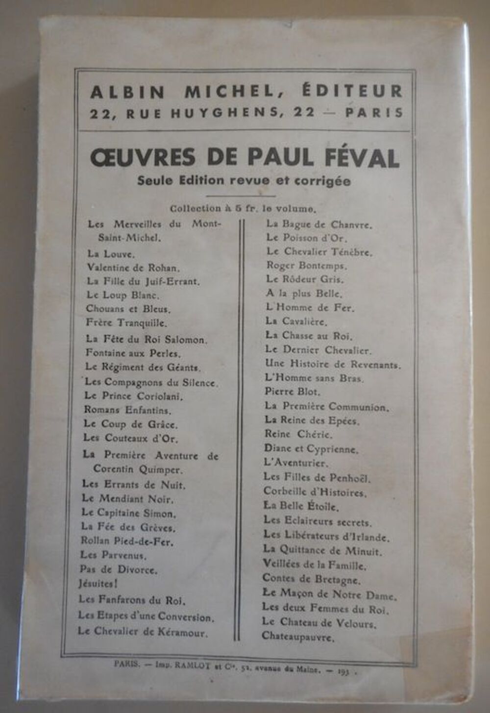 F&Eacute;VAL P, LA LOUVE, Ed Albin Michel, 1928, TBE, rare Livres et BD