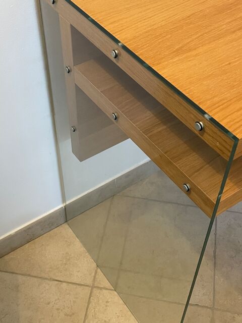 Trs beau bureau Habitat en chne massif et verre 150 Valbonne (06)
