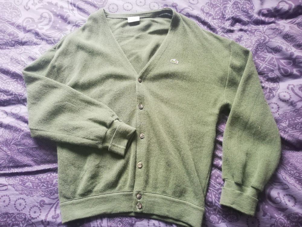 Cardigan/gilet Lacoste vert taille 5 Vêtements