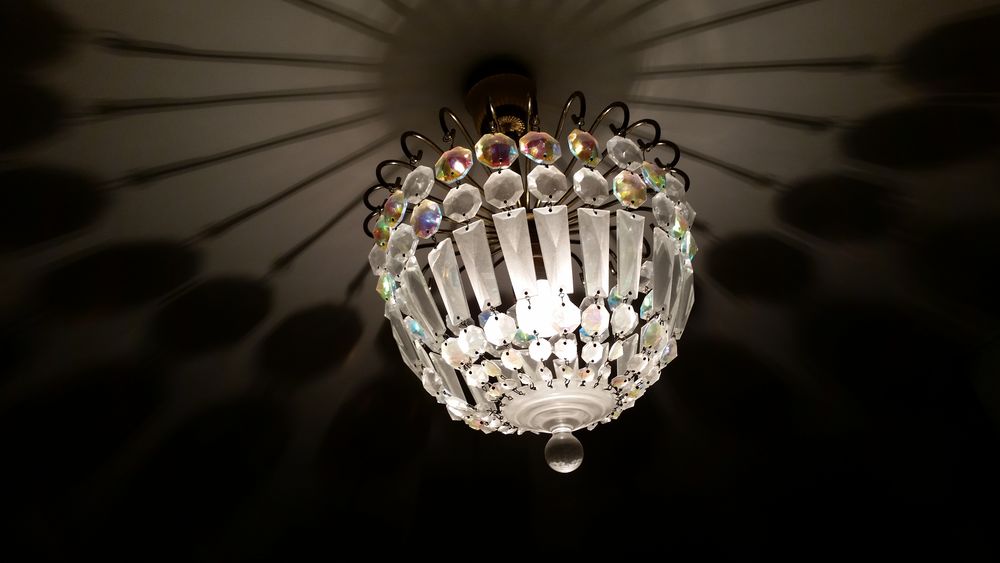 Lustre pampilles cristal Décoration