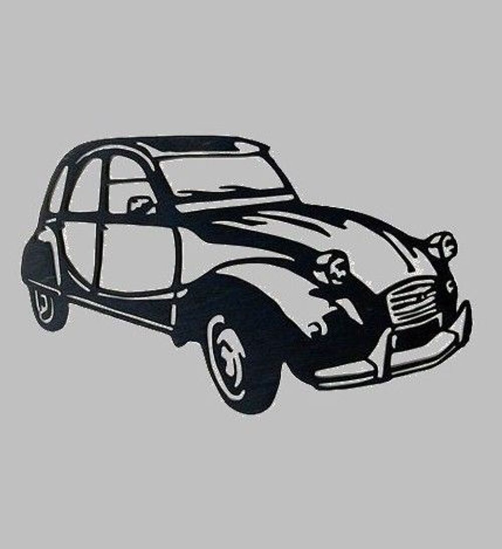 Gravure laser - Miroir grav&eacute; - 2CV Charleston Décoration