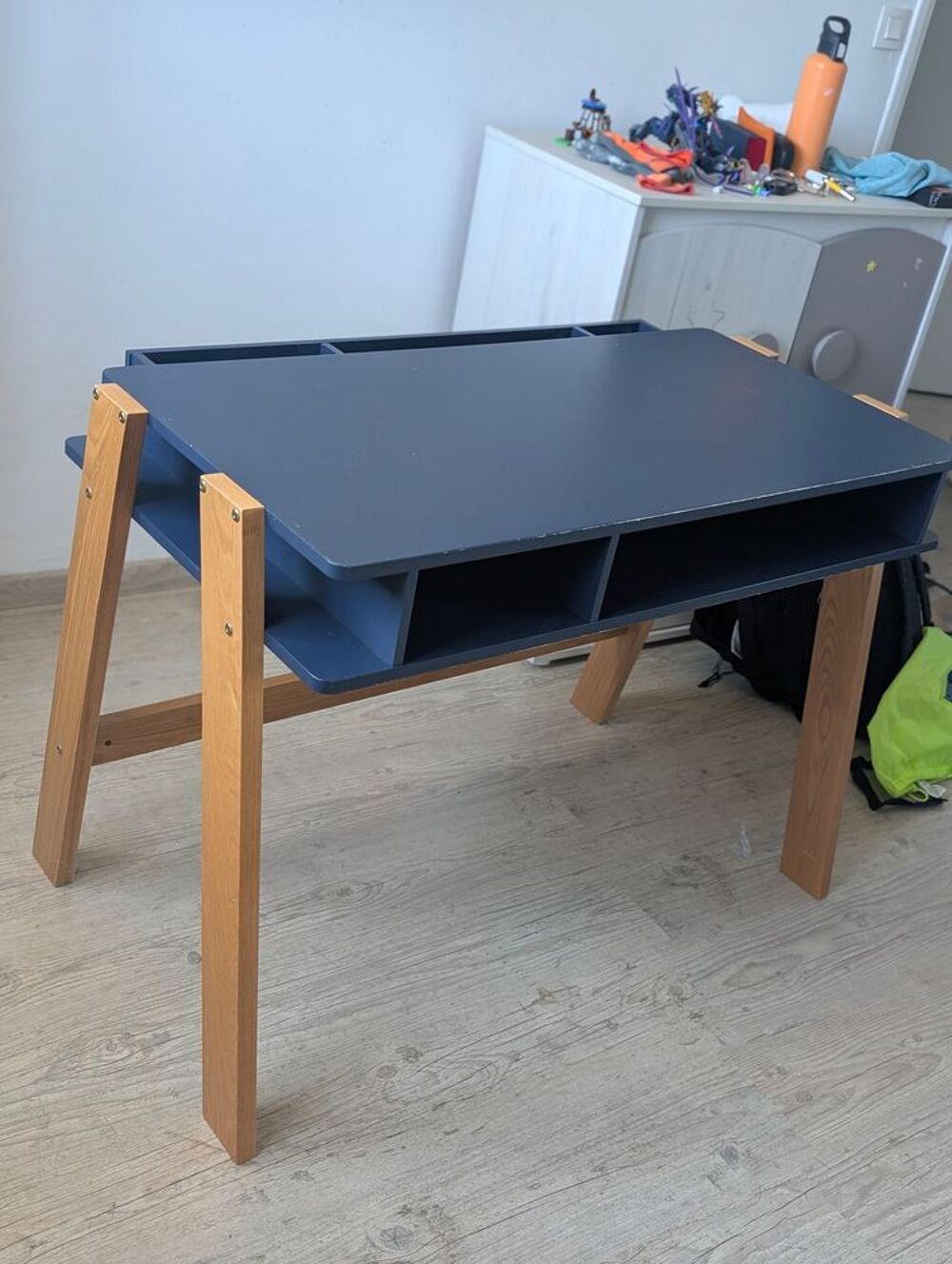 Bureau Enfant Bleu et bois Meubles