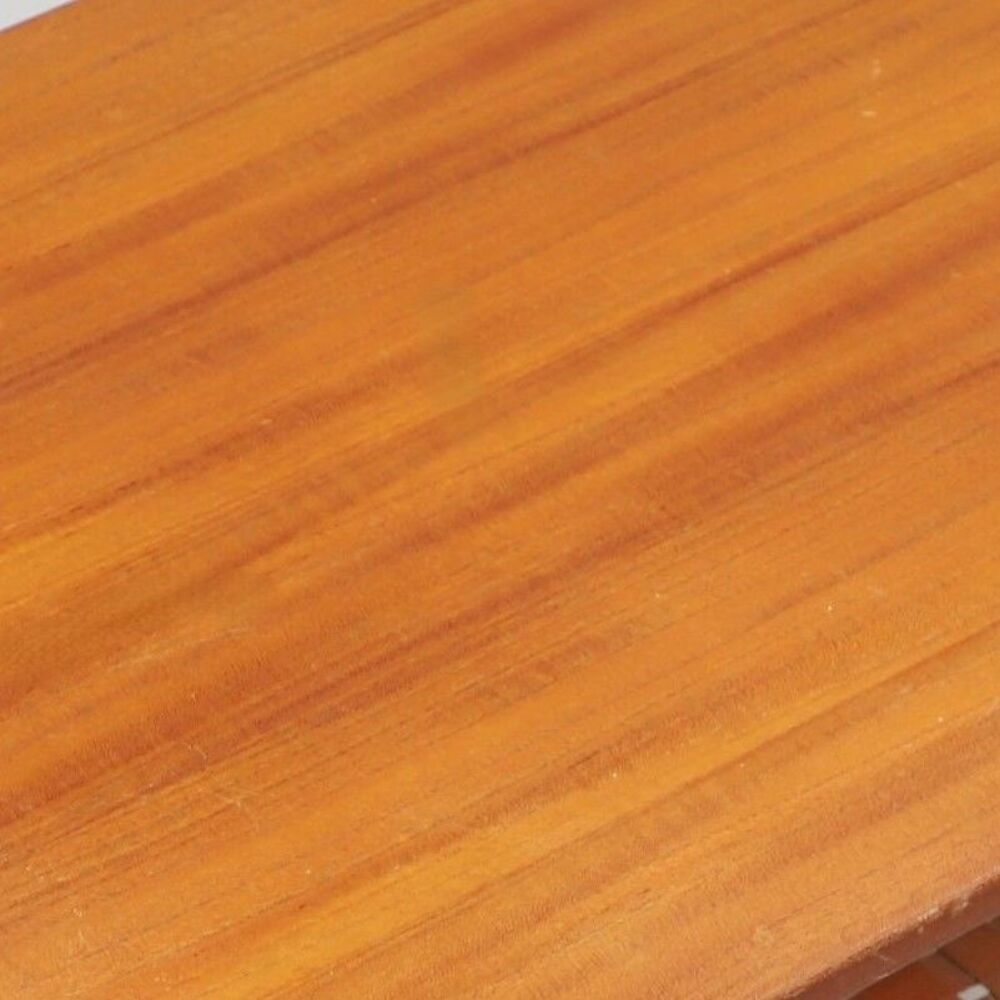 Table basse vintage Scandinave en teck avec &eacute;tag&egrave;re tress&eacute;e Meubles
